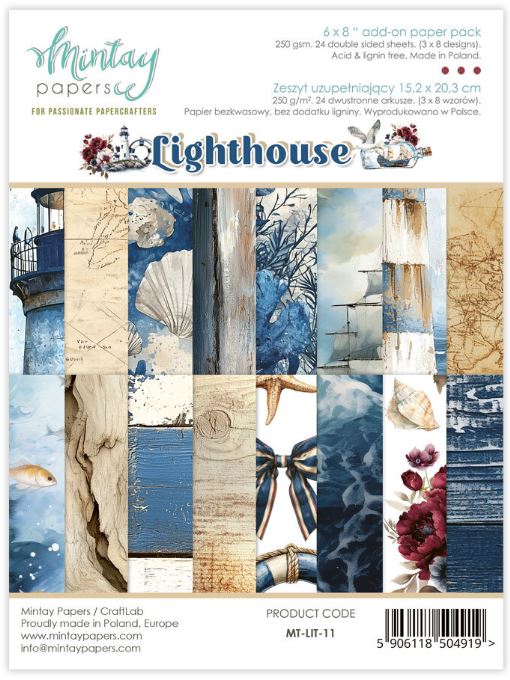 Mintay - 6x8 Add-On Paper Pack - Lighthouse MT-LIT-11