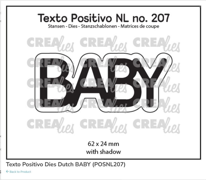Crealies - dies - Texto Positivo  BABY  POSNL207