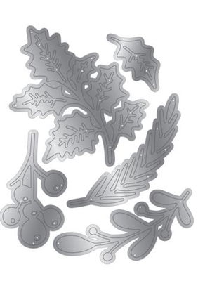 Crafters companion - metal dies - Christmas by Candlelight Seasonal Foliage SEFO