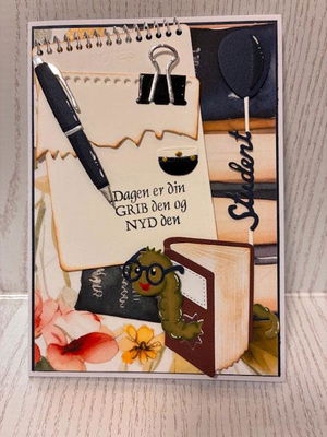 By Lene - Cutting & Embossing Die - Book worm  BLD1833