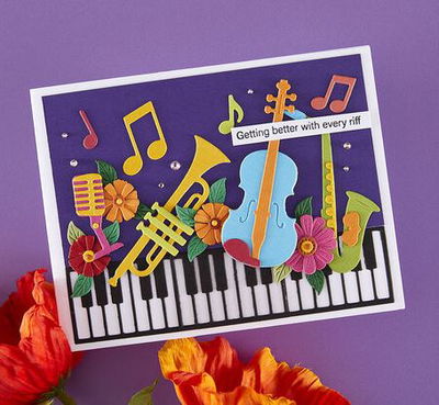 Spellbinders - Etched Dies - Mini Musical Instruments S4-1445