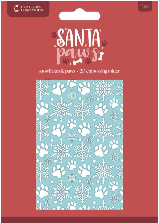 Crafters companion 4x6 - embossing folder - Santa Paws 2D SNPA