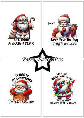 Paper Favourites - A6  Paper Pack - Sarcastic Santa PFA586