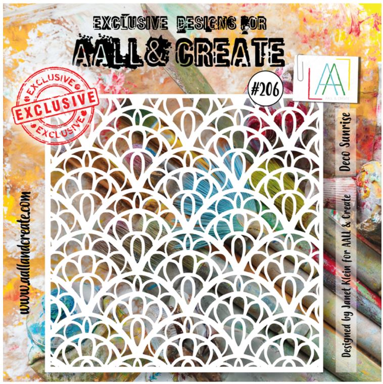 AALL and Create - Stencil 6x6 Inch Deco Sunrise  #206