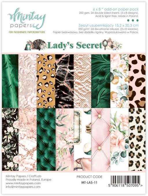 Mintay - 6x8 Add-On Paper Pack - Lady's Secret MT-LAS-11