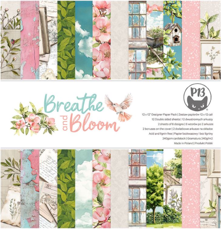 Piatek13 - Paper pad - Breathe and Bloom 12x12 P13-BLO-08