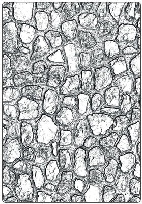 Sizzix - 3D Texture Fades Embossing Folder 6x8 1/2" - Cobblestone 666959 Tim Holtz
