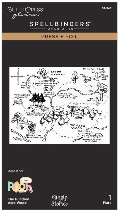 Spellbinders -  BetterPress - Classic Pooh baby The Hundred Acre Wood BP-343