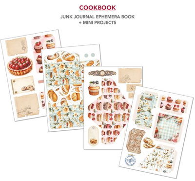 Ciao Bella - Junk Journal A4 Ephemera Book - Cookbook 32pcs