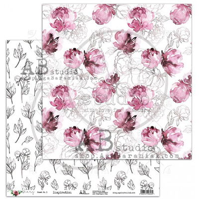 AB studio - Diary - scrapbooking paper set 8x 12x12 + bonus