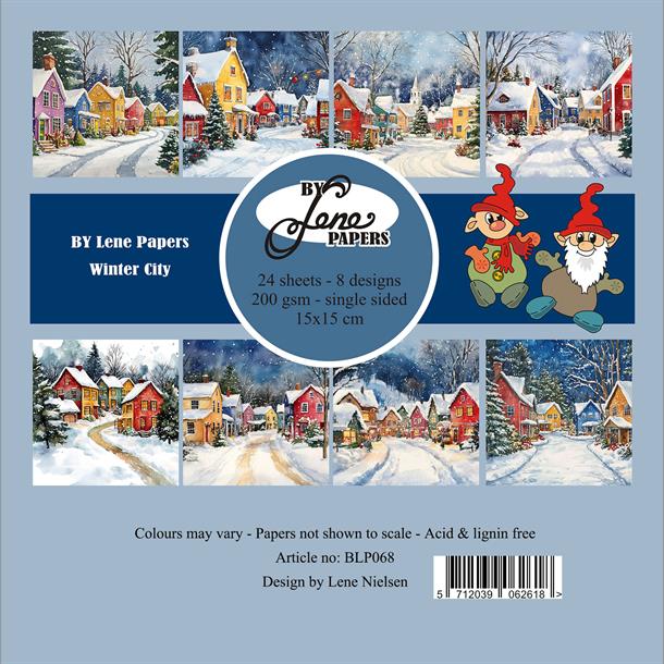 By Lene - Paper pad 15x15 - Winter City  BLP068