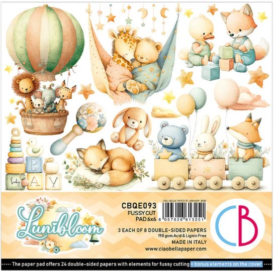 Ciao Bella - Lunibloom - Fussy Cut Pad  6x6