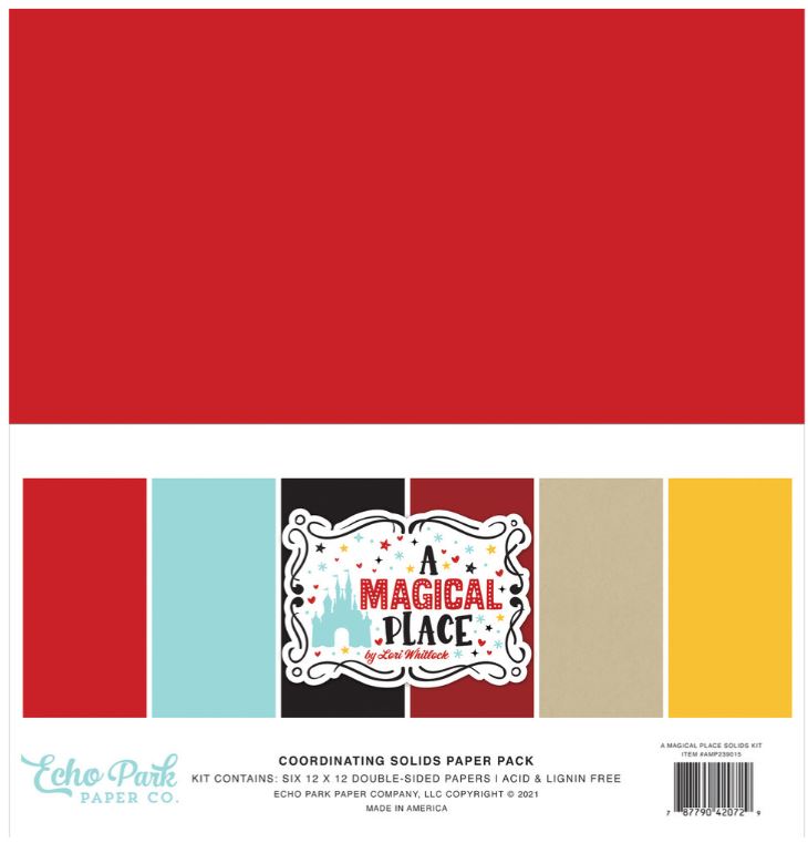 Echo Park - Coordinating Solids Paper Pack - A Magical place