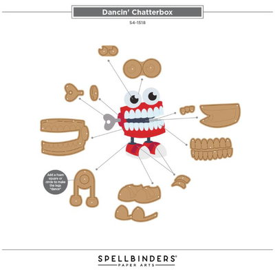 Spellbinders - Etched Dies - Aged to Perfection  Dancin' Chatterbox  S4-151