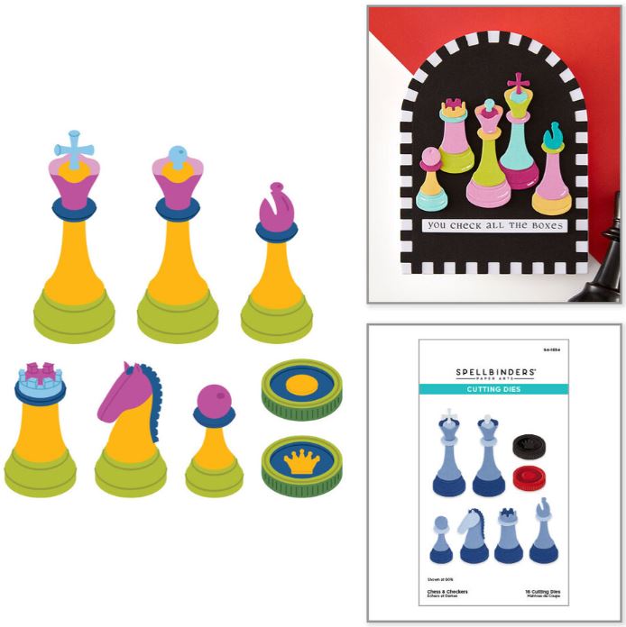Spellbinders - Etched Dies - Checkmate Chess & Checkers S4-1534