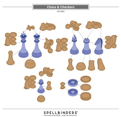 Spellbinders - Etched Dies - Checkmate Chess & Checkers S4-1534