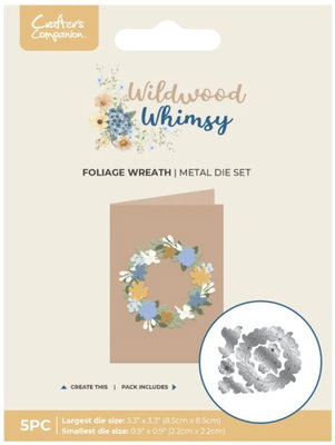 Crafters companion - metal dies - Wildwood Whismy Foliage Wreath  FOWR