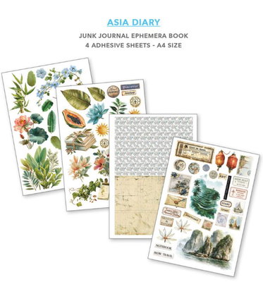 Ciao Bella - Junk Journal A4 Ephemera Book - Asia diary 32pcs  CBB028