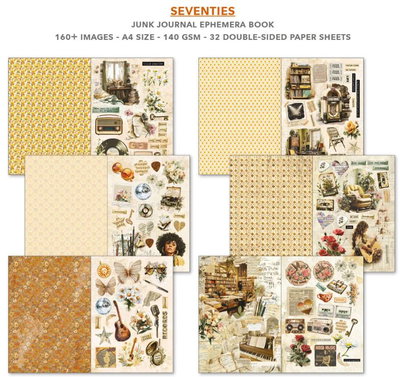 Ciao Bella - Junk Journal A4 Ephemera Book - Seventies 32pcs  CBB027