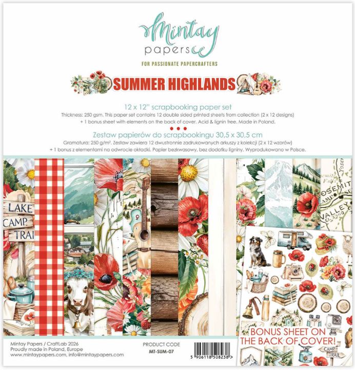 Mintay - 12 x 12 Paper Set - Summer highlands MT-SUM-07