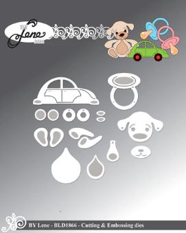 By Lene - Cutting & Embossing Die - Baby accessories BLD1866