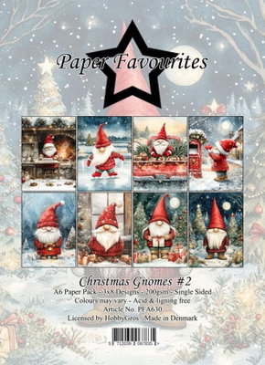 Paper Favourites - A6  Paper Pack - Christmas Gnomes 2  PFA630