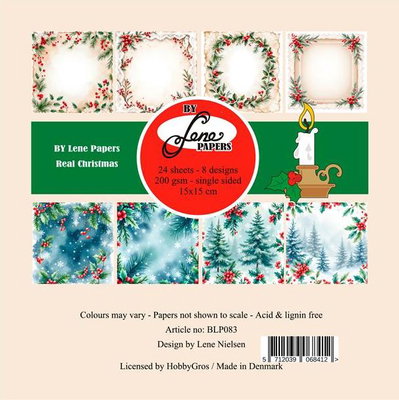 By Lene - Paper pad 15x15 - Real Christmas  BLP083