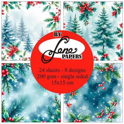 By Lene - Paper pad 15x15 - Real Christmas  BLP083