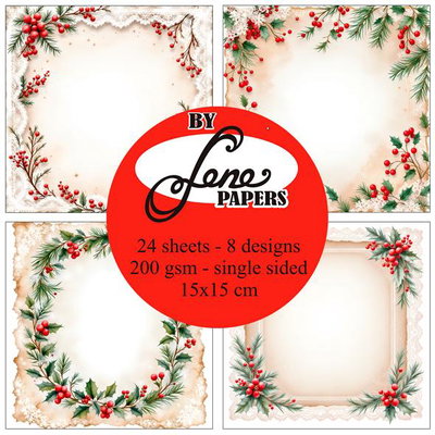By Lene - Paper pad 15x15 - Real Christmas  BLP083