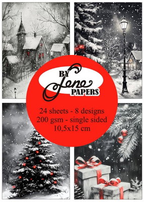 By Lene - Paper pad A6 - Shiny red  BLP677