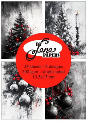 By Lene - Paper pad A6 - Shiny red  BLP677
