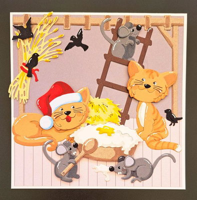 By Lene - Cutting & Embossing Die - Cats & Mice  BLD1124