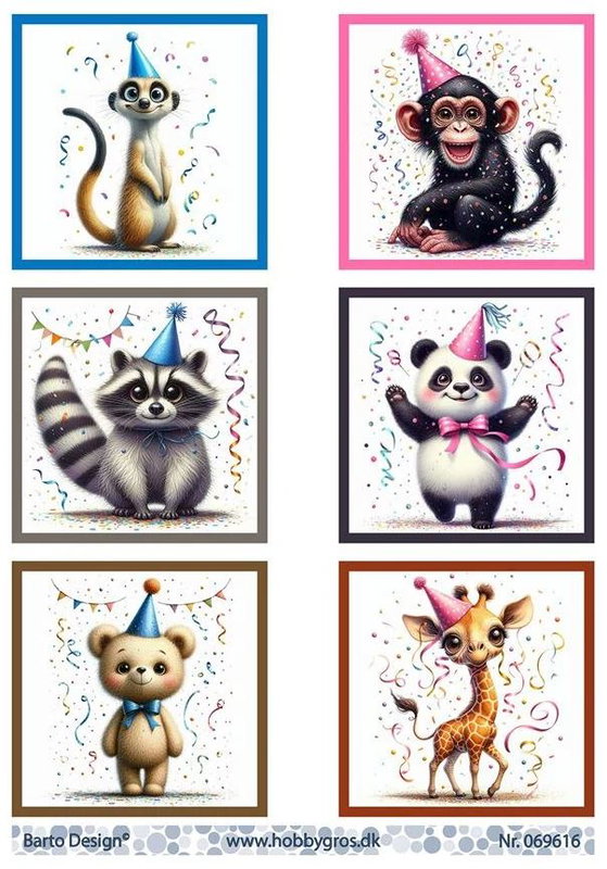 Barto - Decoupage - Firande djur  069616