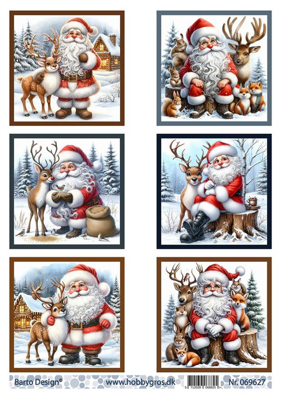 Barto - Decoupage - Tomte landskap  069627