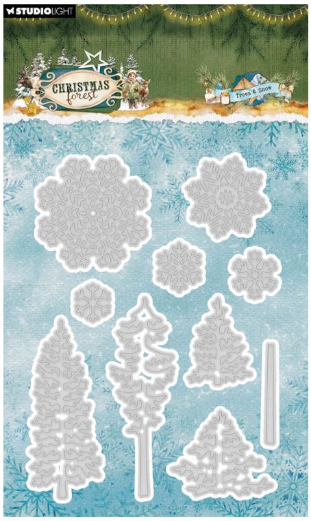 Studio Light - Cut. and Emb. Die  - Christmas Forest Trees and Snow  CD1113