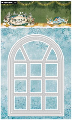 Studio Light - Cut. and Emb. Die  - Christmas Forest Window Shape  CD1112