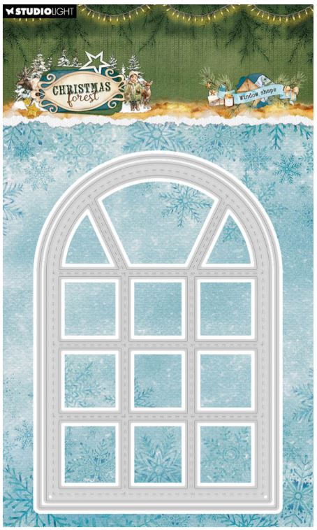 Studio Light - Cut. and Emb. Die  - Christmas Forest Window Shape  CD1112