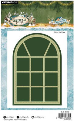 Studio Light - Cut. and Emb. Die  - Christmas Forest Window Shape  CD1112