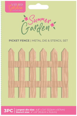 Crafters companion - metal dies & Stencil - Picket Fence STEN-PF