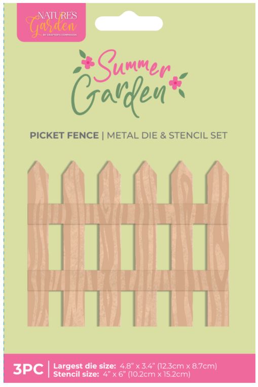 Crafters companion - metal dies & Stencil - Picket Fence STEN-PF