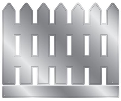 Crafters companion - metal dies & Stencil - Picket Fence STEN-PF