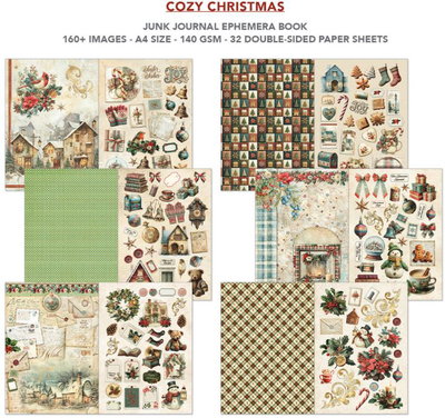 Ciao Bella - Junk Journal A4 Ephemera Book - Cozy Christmas 32pcs  CBB031