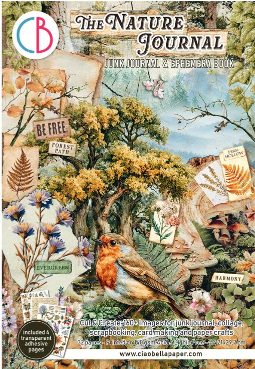 Ciao Bella - Junk Journal A4 Ephemera Book - The Nature 32pcs  CBB030