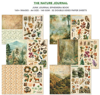 Ciao Bella - Junk Journal A4 Ephemera Book - The Nature 32pcs  CBB030