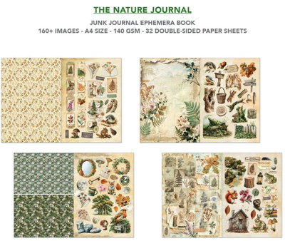Ciao Bella - Junk Journal A4 Ephemera Book - The Nature 32pcs  CBB030