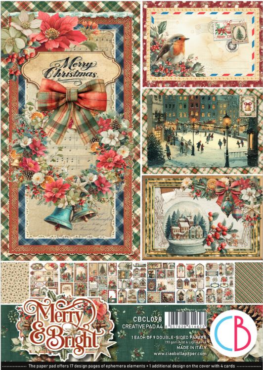 Ciao Bella - Merry & Bright - A4 Creative Pad  A4