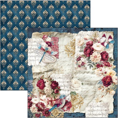 Ciao Bella - Bohemian Burgundy - pattern paper pad  12x12