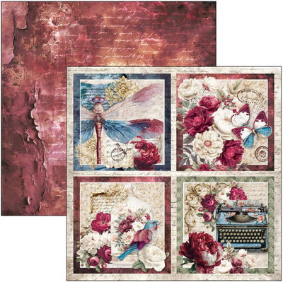 Ciao Bella - Bohemian Burgundy - pattern paper pad  12x12