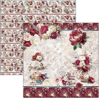 Ciao Bella - Bohemian Burgundy - paper pad  12x12