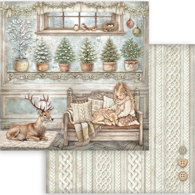 Stamperia - Paper Pad 8x8 - White Christmas